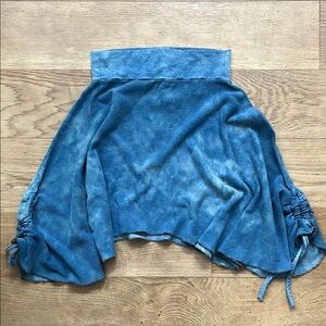 Hemp Organic Cotton Waffle Thermal Plant Dyed Skirt with Adjustable Side Cinches